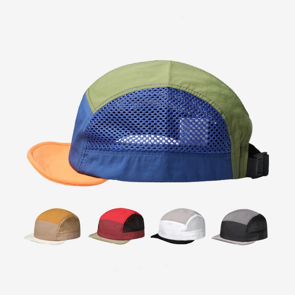 Immagine 4: Cappellino da Baseball Retrò in Rete, Asciugatura Rapida, Visiera Regolabile, 5 Pannelli, Traspirante, Protezione UV, Unisex