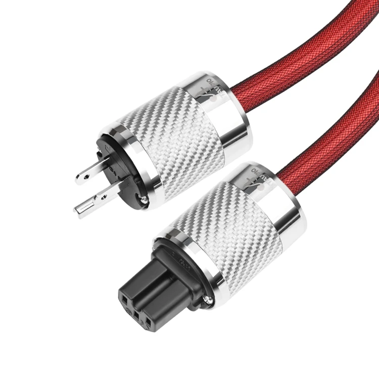 ATAUDIO HIFI power cord 6N Pure Silver US plug Hifi Speaker  Audio 3-pin Ac Power Cable