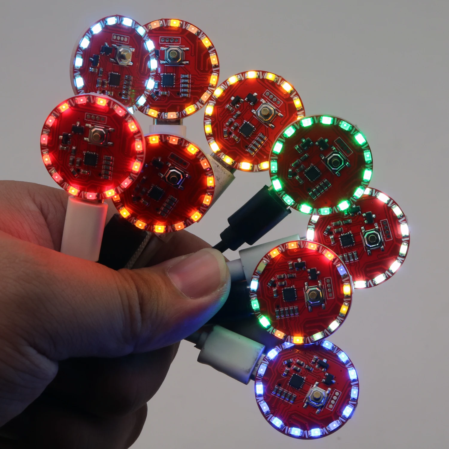16 Mode Smart Flow Light Type-C USB LED Multi-Effect Dynamic Lamp Key Control for Desk Decor Atmosphere Model Lighting