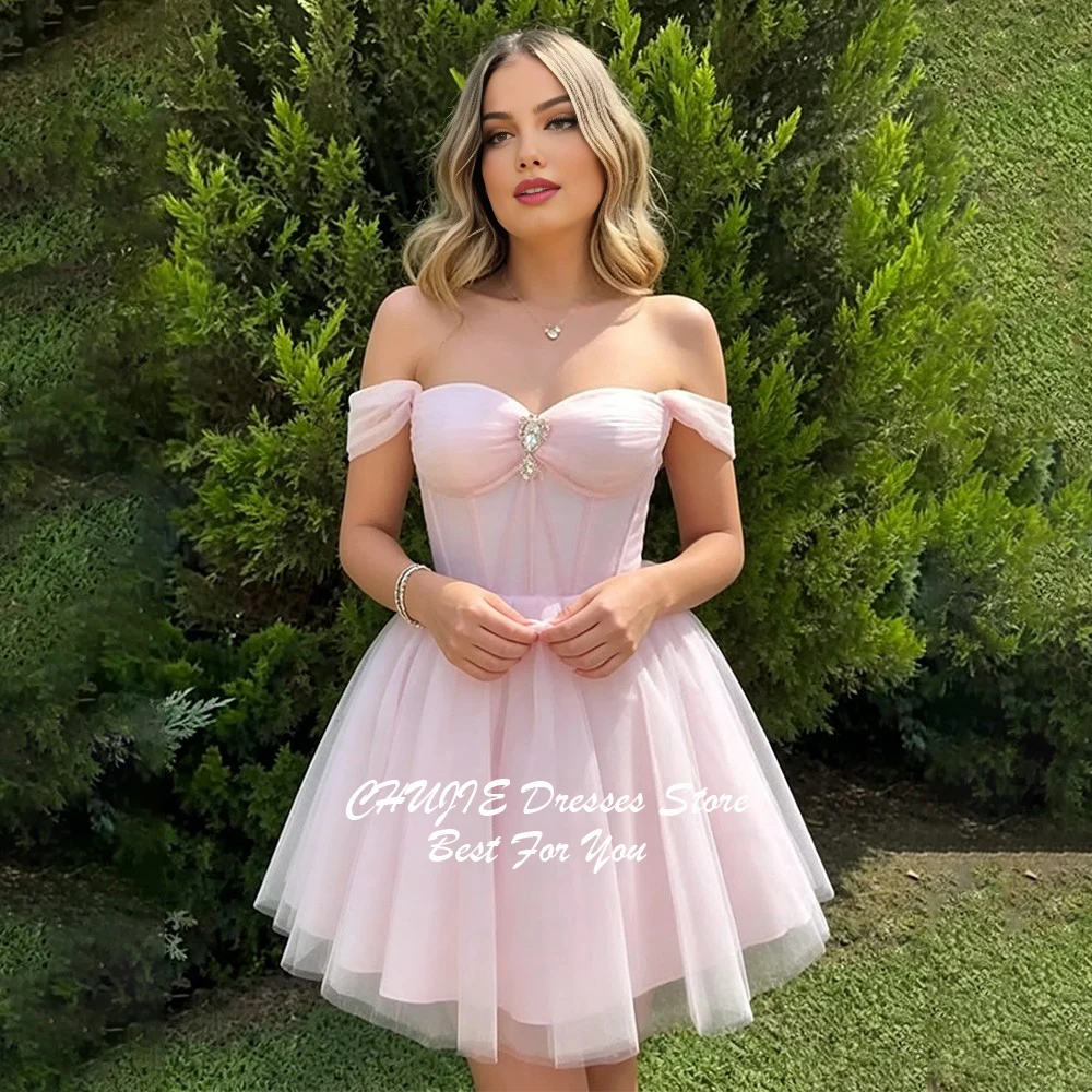 Glitter Tulle A Line Mini Princess BIrthday Dress vestidos graduación For Teens Woman Cocktail Dress Homecoming Dress Prom Party