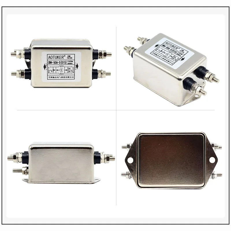 Power Supply Filter 220V Single-Phase High Current CW4-40A/50A/60A-S(015) Bolt-Mounted CW4E Anti-Interference