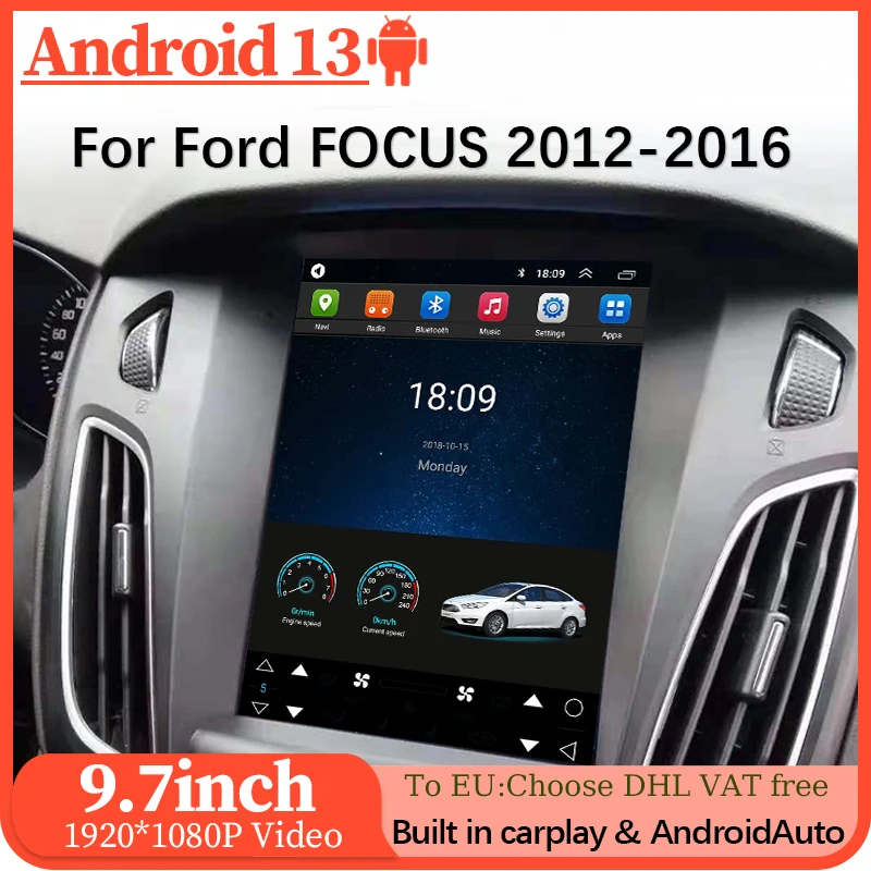 Factory price Android 13 Radio Player Carplay Auto Car Multimedia Video Car Dvd Player For Ford Focus 2012-2016 Auto Electronics