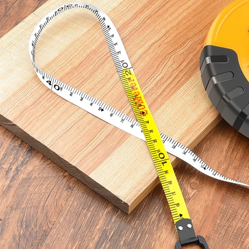 Soft Tape Measure 20/30/50m Accurate Measuring Tape with Double Scales Soft Ruler Roll Lightweight for Construction