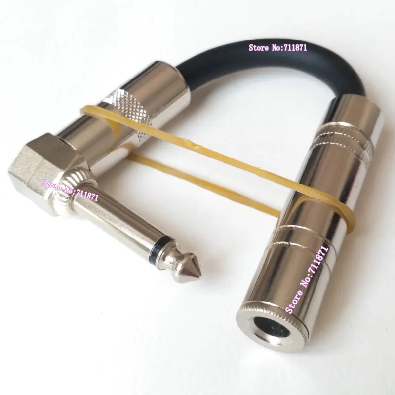 10cm Short Male Female Mono Ts 6.35 Audio Cable Line For Guitar amplifier 1/4 6.35 TS Male Female Audio Wire Cord 6.35 Cable M F
