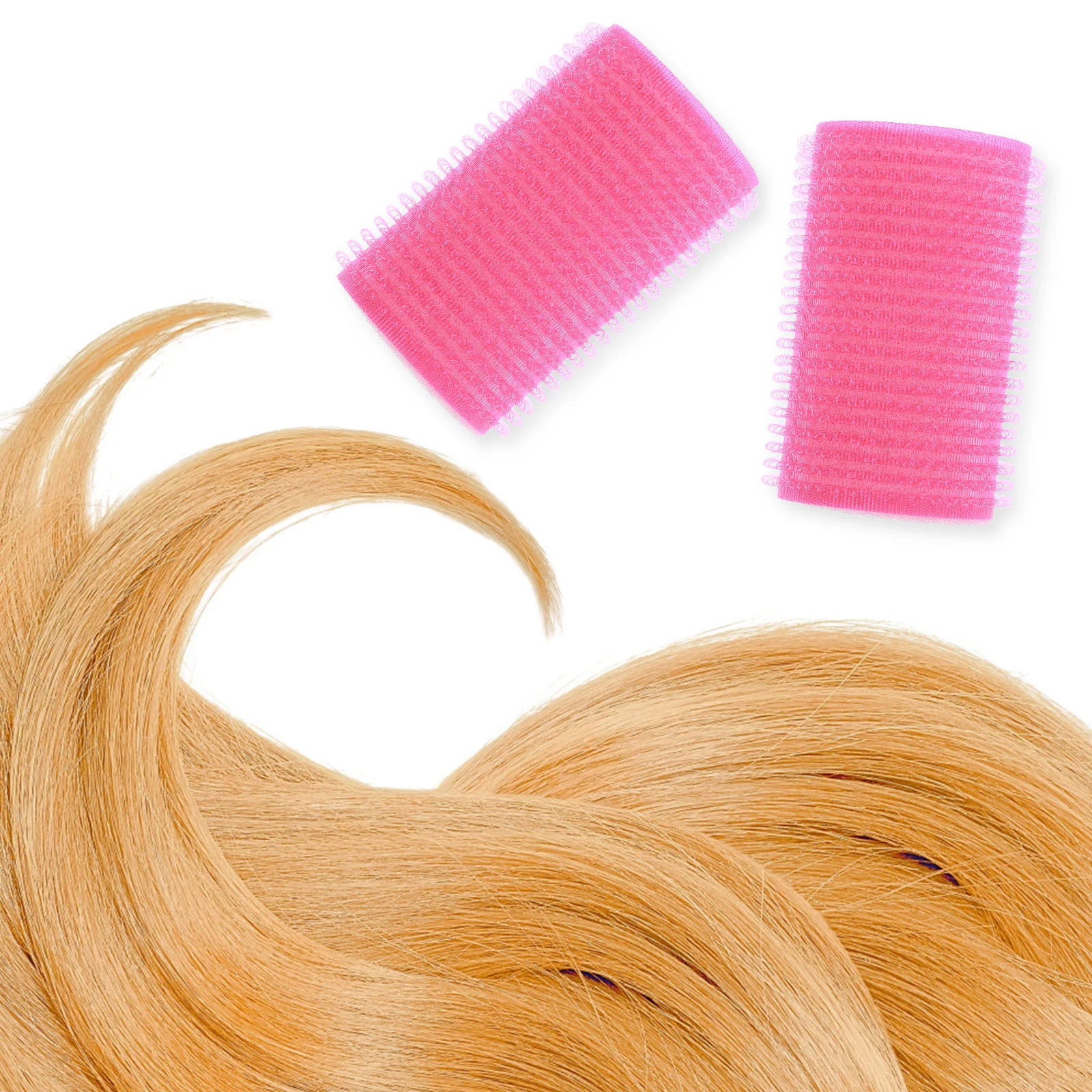 12pçs modelador de cabelo esponja autoadesivo, modelador de cabelo, ferramentas de cabeleireiro para mulheres (rosa e azul 6 peças para eac