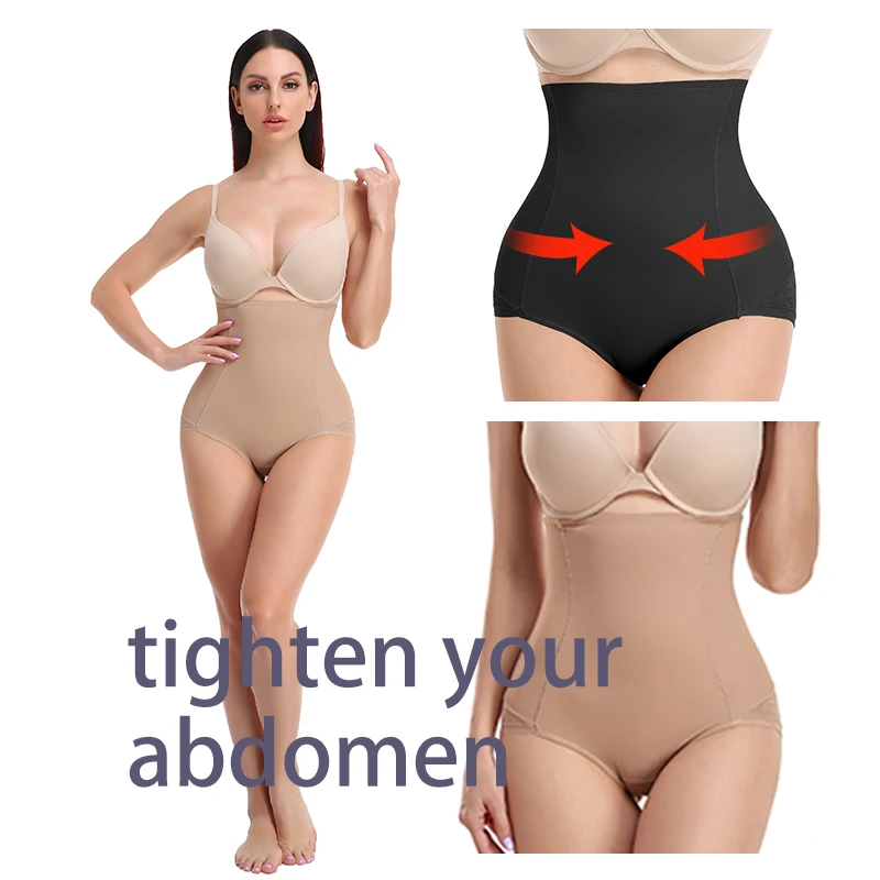 Women High Waist Control Panty Tighten Abdomen Tummy Control Underwear Shapewear Binders and Shapers