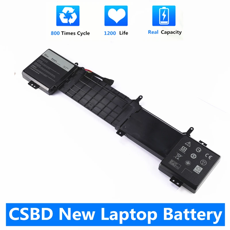 CSBD New 14.8V 92Wh 6JHDV Laptop Battery For Dell 17 R3 R2 P43F ALW17ED-1728 2728 AW17R3 ALW17ER 05046J 5046J YKWXX