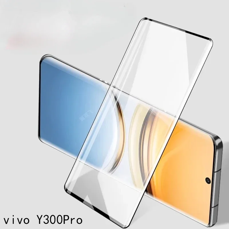 3D Curved Black Edge Tempered Glass For Vivo Y300 Pro Screen Protector For VIVO Y300Pro Clear Glass Full Cover Film