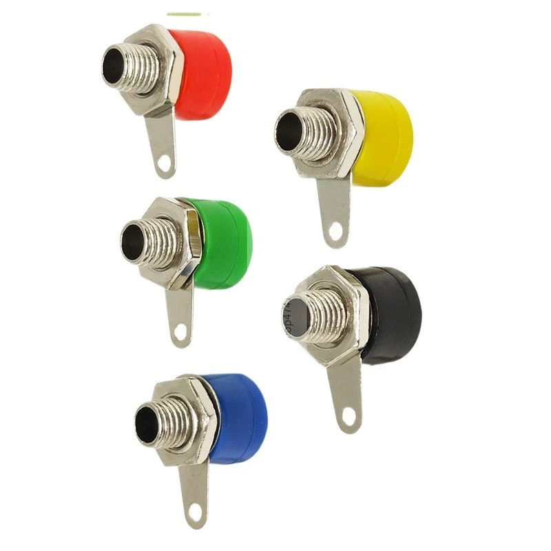312A Wiring Terminal 4MM Banana Socket Banana Connector Banana Plug Socket Terminal Block Panel Jack 15pcs