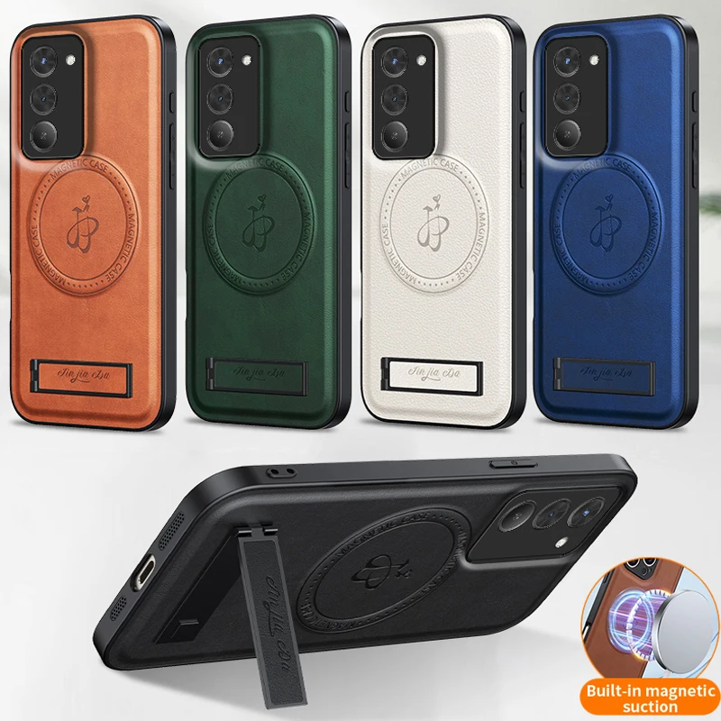 

Magnetic Leather Cases For Redmi 15 4G 5G Wireless Charging Full Lens Protection Holder Anti-Drop Silicone Soft Cover Phone Case