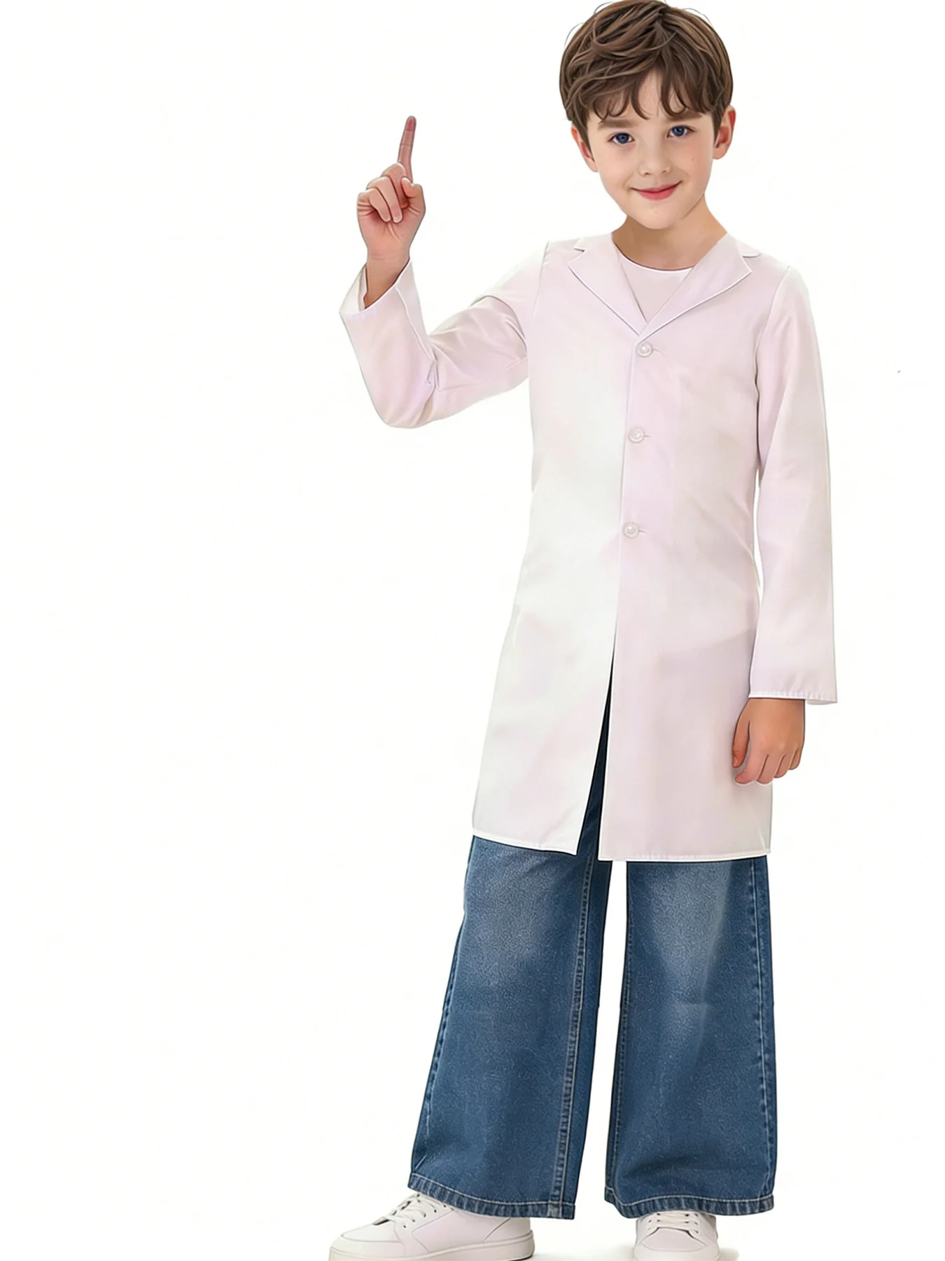Kids White Coat Nurse Doctor Cosplay Professional Party Costume Halloween Carnival Party Dress up Stage Performance Costume