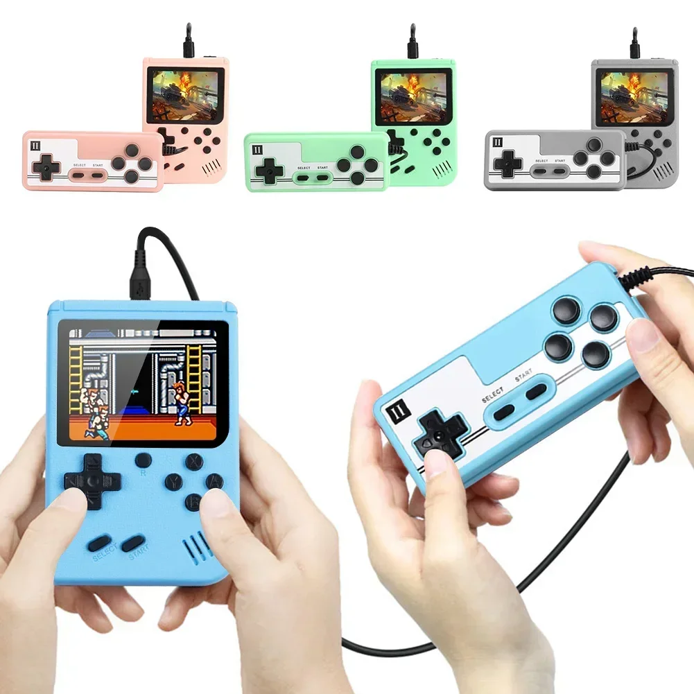 Portable Pocket Built 500 Game Retro Handheld 3 Inch LCD Two Player Battle Electronic Game Console Fidget Boy Girl Toys Kid Gift