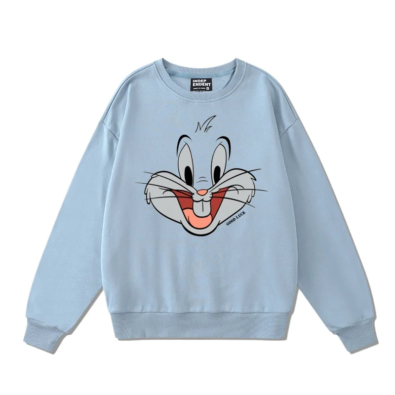 Bugs Bunny Anime Hoodie Women\'s Hoodie Women\'s Round Neck Top Couple\'s Loose Casual Hoodie Couple Round Neck Top women clothing