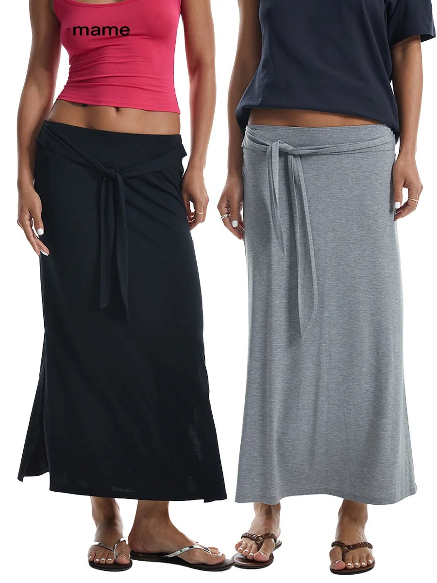 

EMM Bare Sensation 0 Prure Bamboo Fiber Skirt Comfortable Double Ear f-length Skirt Straight Cut A-Line Silhouette