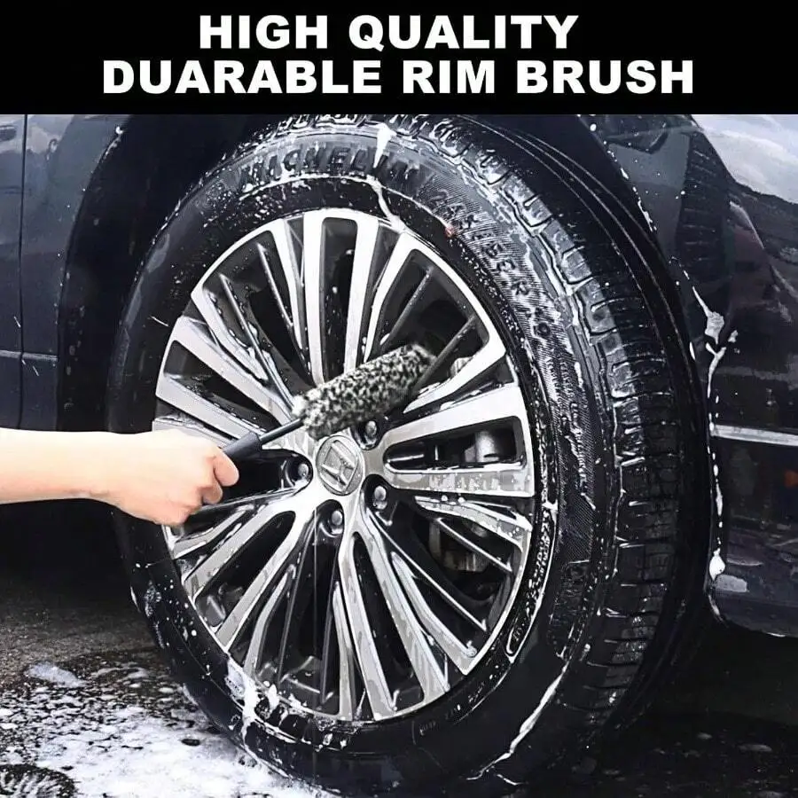 3PCS Wheel Brush Kit Cleaning Wheel And Tire, Wheel And Rim Brush, Car Detailing Brushes, Bendable Durable Car Wheel Rim
