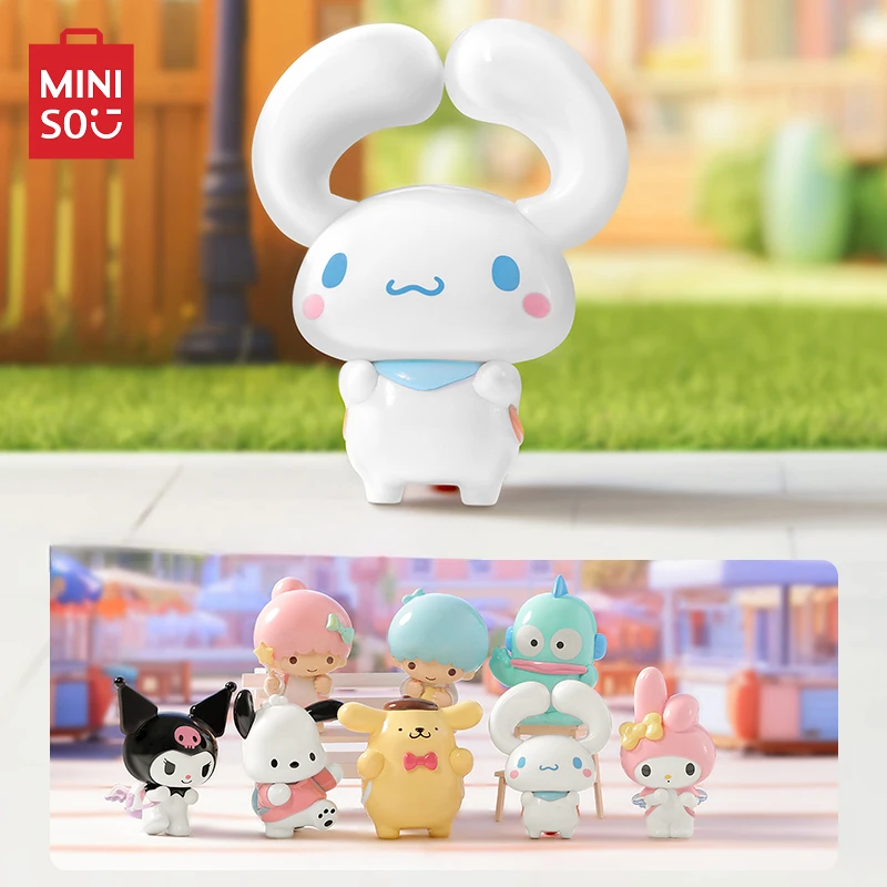 

MINISO Sanrio, задний план, фотообои, модель, Kuromi Cinnamoroll Mymelody, украшение для автомобиля, подарок для детей на день рождения