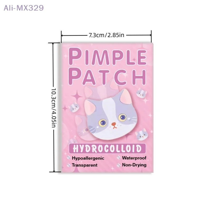 {MX329} 600Pcs Plester Jerawat Hidrokoloid Bentuk Kartun Kucing Anjing Berwarna-warni Penutup Perawatan Jerawat Stiker Penghilang Jerawat