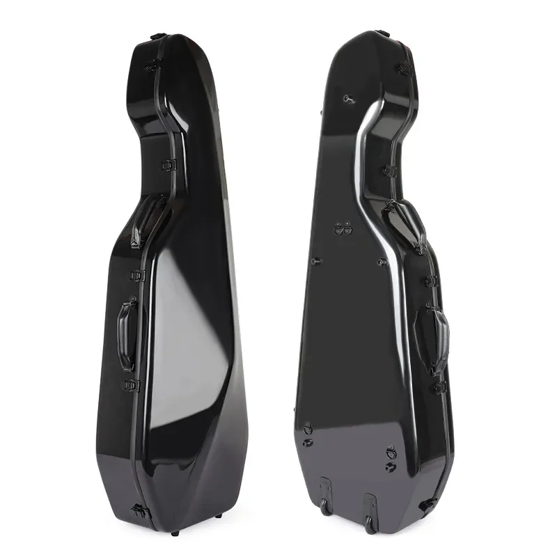Wholesale 4/4 Adult Cello Case FRP Material Bright White Hard Shell Waterproof Shockproof Protective Gig Bag