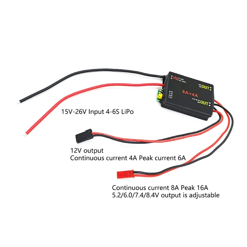 

2S-6S 6-36V 8A /16A 5.2/6.0/7.4V/8.4V UBEC-8A BEC UBEC For Servo Separate Power Supply Remote Car Fixwing N2UB