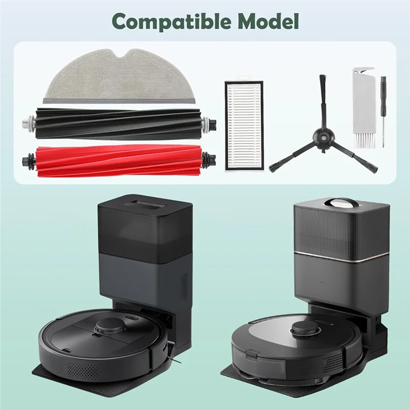لماذا-ملحقات للمكنسة الكهربائية Roborock Q5 Pro/Q5 Pro+/Q8 Max+/Q8 Max، والفرش الرئيسية، ومرشحات HEPA، والمناديل الجانبية، والفرش