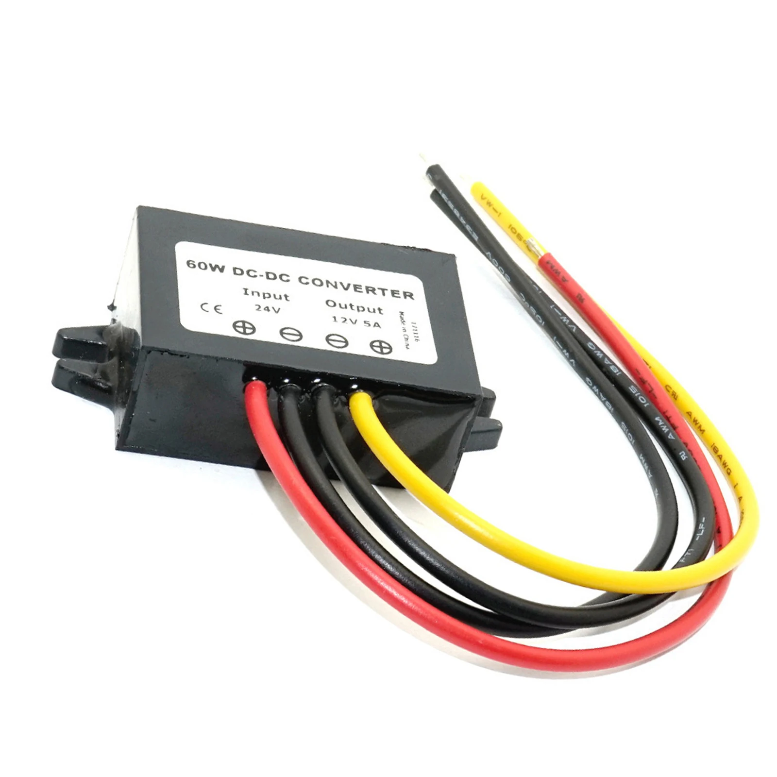 

Ultra Compact 24V To 12V 5A Dc Power Converter Sturdy Waterproof Auto Dc-Dc Stabilizer Car 12V Converter Abs Plastic