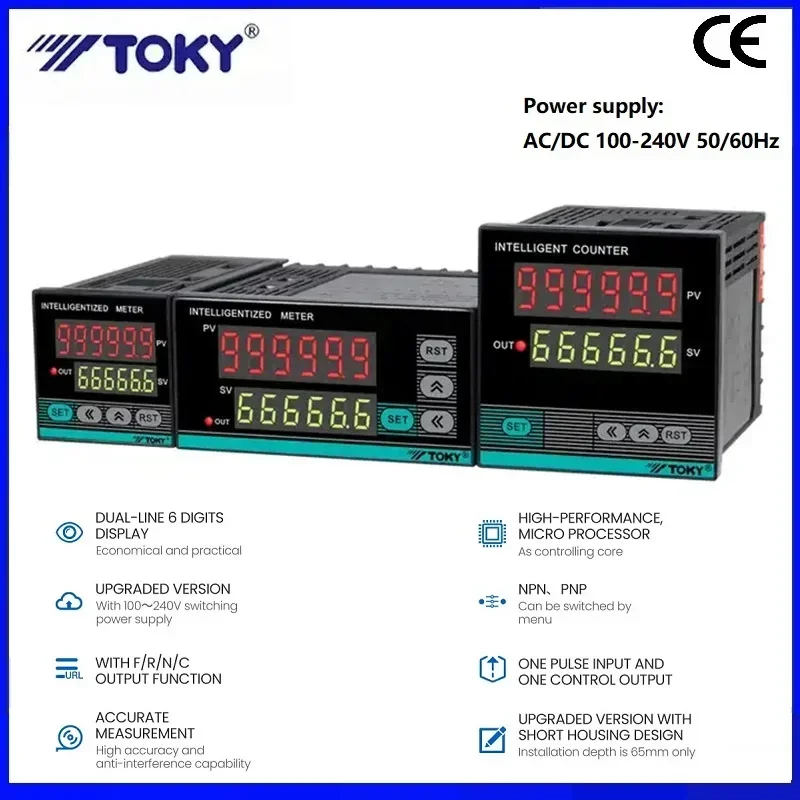 Industrial Assembly Line Punch Counter Roller Automatic Induction Coil Intelligent Counter Meter Digital Display High Precision