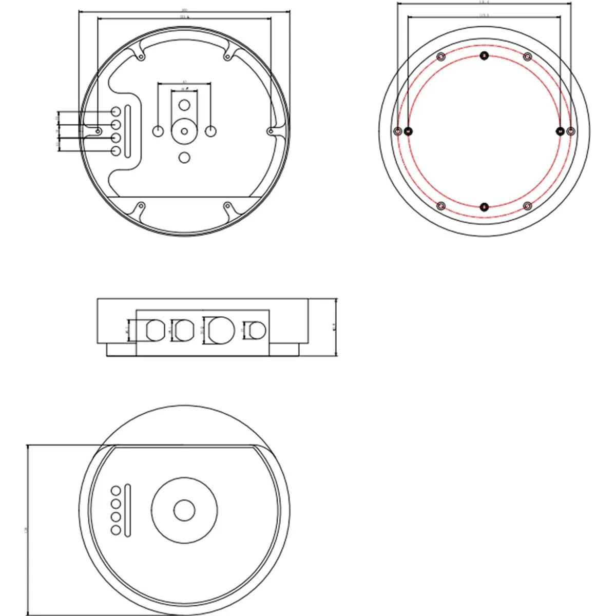 CNC Accuracy Machining Radome Base, RTK Receiver Housing - Aluminum Alloy Antenna Box for PCB