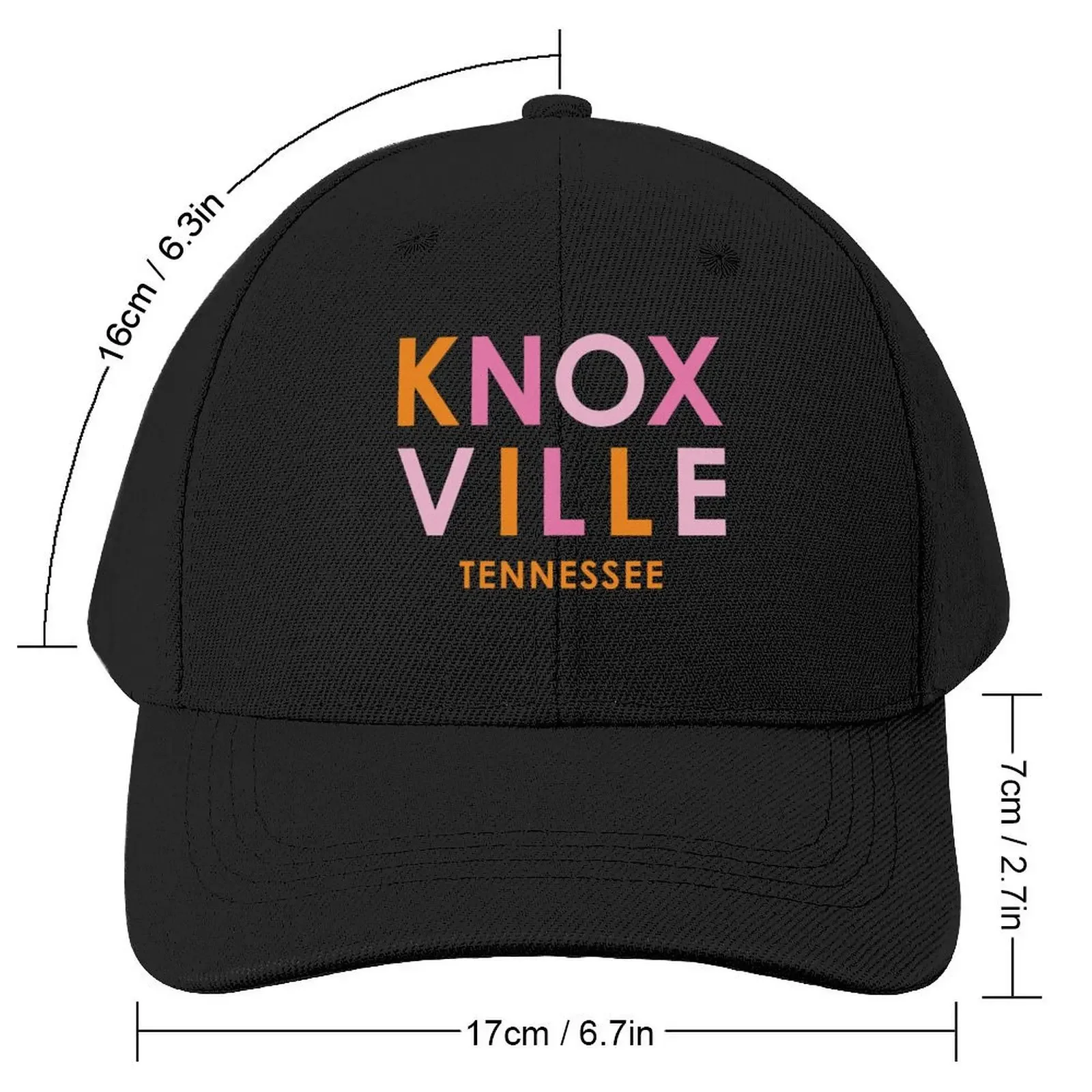 Knoxville, TN Baseball Cap Uv Protection Solar Hat Hat Beach Beach Outing Girl'S Hats Men's