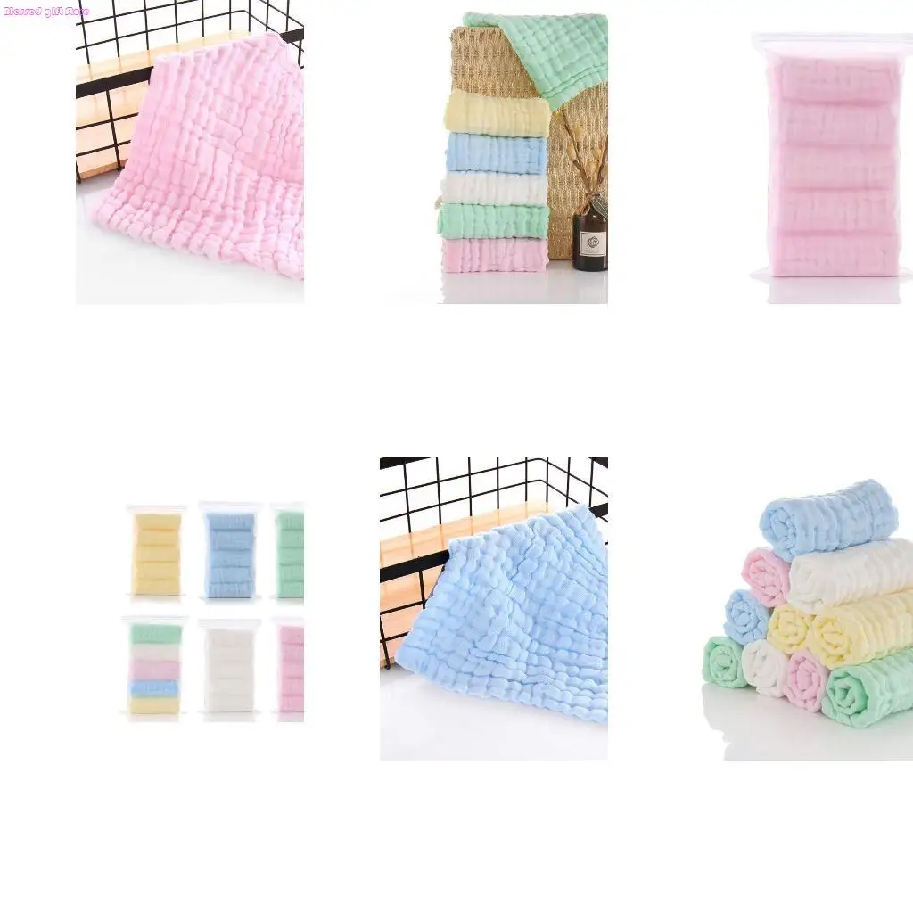 D0JC Baby Handkerchief Square Face Towel Baby Towel Muslin Infant Face Towel Wipe