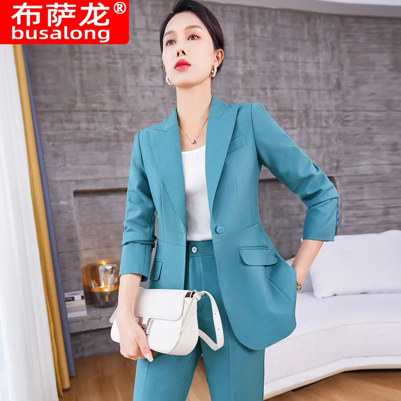 High-end professional women's suit2025Spring and Autumn Style College Student Interview Outfit, Business Formal Workwear Suit
