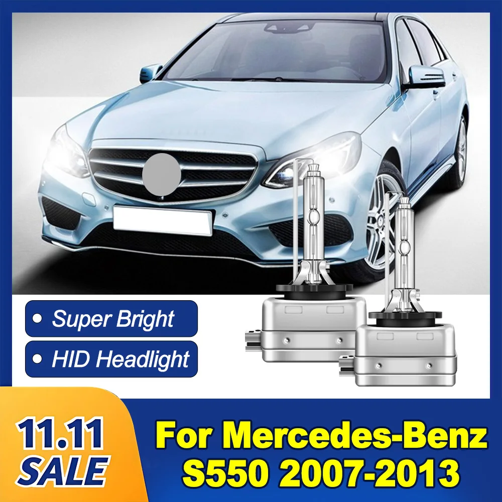 

2 шт., 35 Вт, ксеноновая фара D1S, оригинальная HID-фара 6000 К, супер яркая лампа ближнего света для Mercedes-Benz S550 2007-2013, автомобильный свет