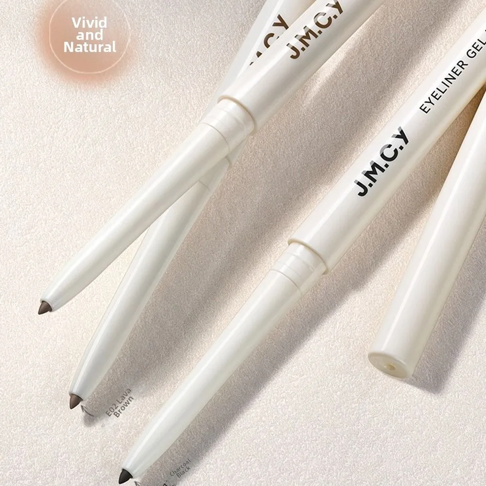 새로운 2-in-1 젤 아이라이너 부드럽고 오래 지속되는 얼룩 방지 아이라이너 방수 컬러 잠금 아이라이너 도구