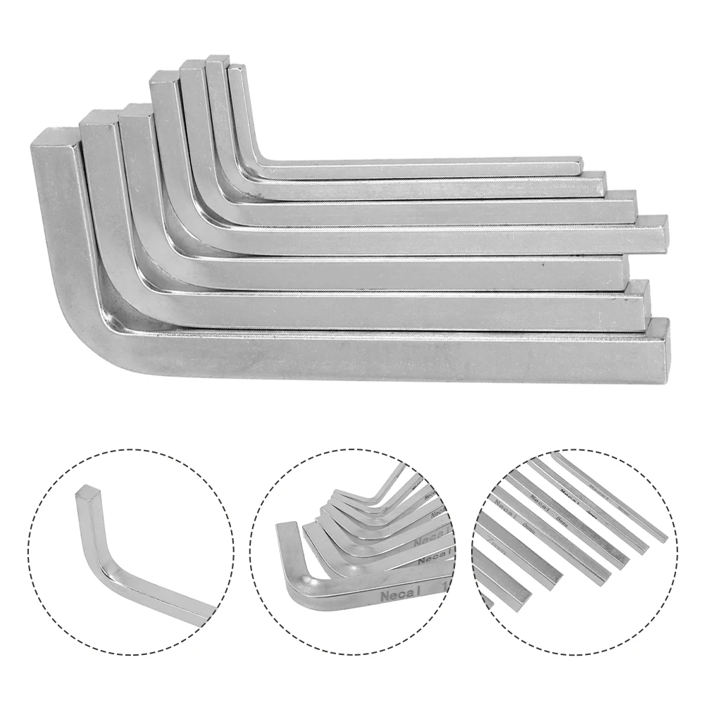 

For Tighten Wrench Head Wrench Wrench Home Attachment Components Equipment 7 */kit 7Pcs/Set L-Shape Screwdriver