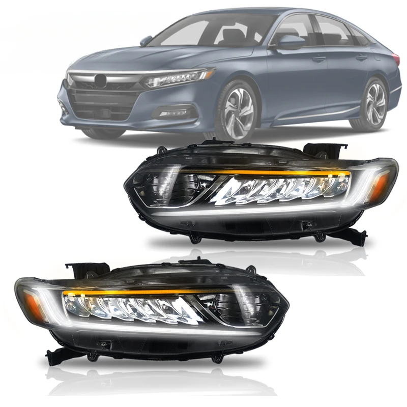 New Car Accessories Car Light Lamp LED Front Headlight For Honda Accord 2018 2019 DOT Approved Head Lampcustomcustom