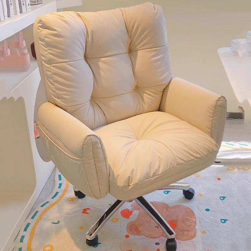 

Computer Office Chair Nordic Bedroom Comfortable Cushion Ergonomic Office Chair Cute Rolling Sillas De Oficina Home Furniture