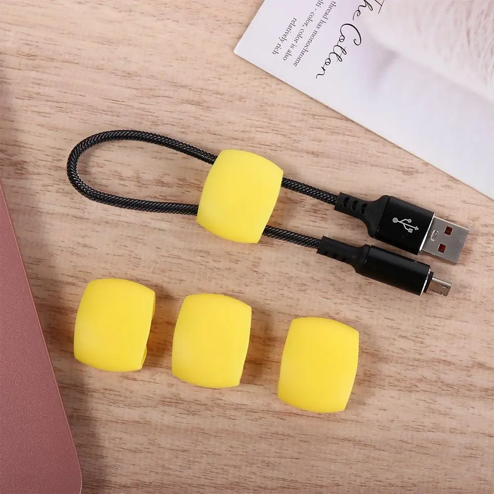 5pcs Cable Management Cable Organizer Simplicity Arrangement Buckle Wire Winder Tidy Portable Cord Clip Office Desktop