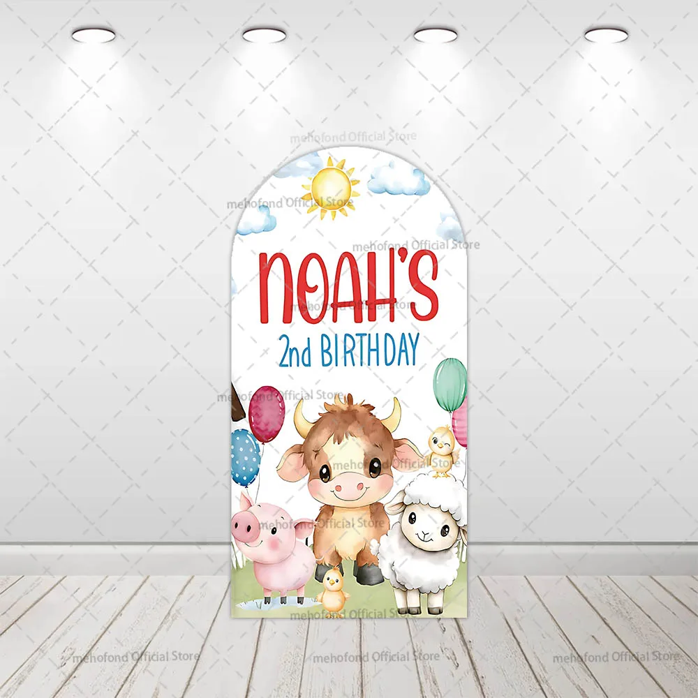 

Mehofond на заказ, 2-сторонняя ферма, воздушный шар с животными, детский день рождения, вечеринка, чехол для детского душа, арка Chiara, фон для декора, фон