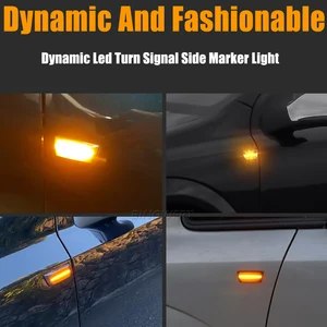 Dynamisches LED -Seitenmarker -Signallicht, sequentielle Finning, Opel Insignia Astra H Zafira B Corsa D, Chevrolet Cruze, 2pcs 11 Hauptverkauf Corsa B - №2
