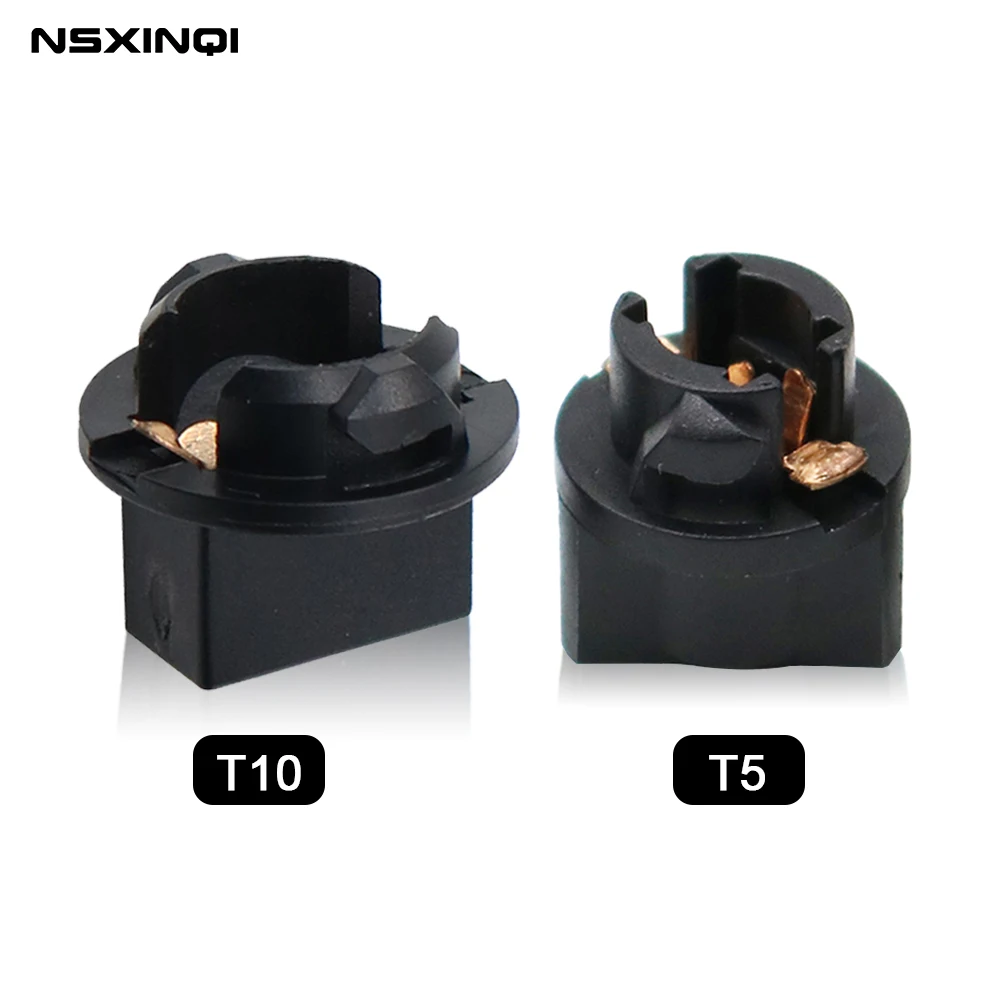 NSKANQI 1pcs T5/T10 Car Light Socket Twist Lock Wedge Instrument Panel Light Bulb Base