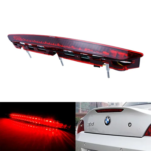 ANGRONG 1 Uds LED luz de freno de alto nivel lámpara lente roja 63256930246   Para BMW Z4 E85 2002-08