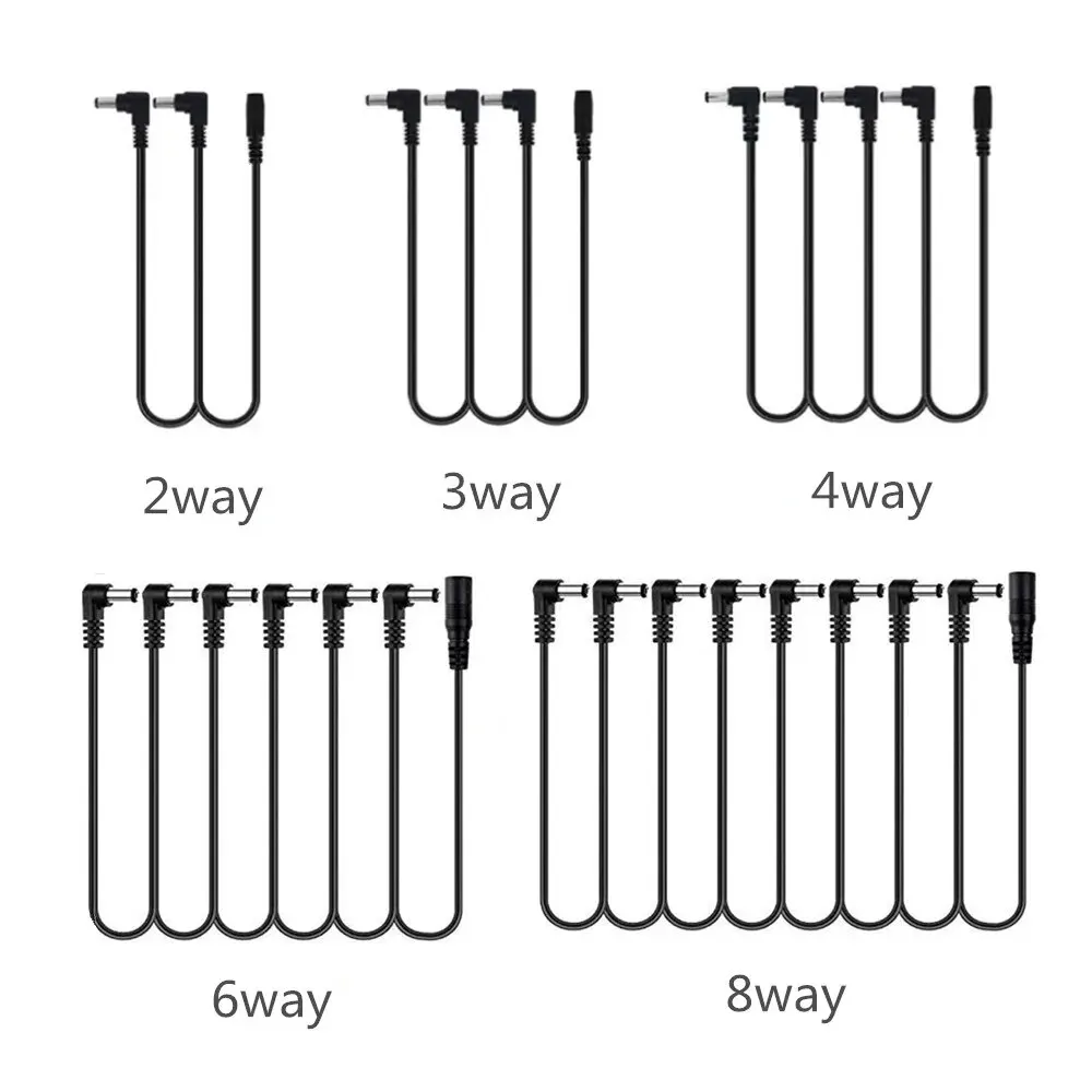 데이지 체인 케이블, 기타 이펙트 페달 액세서리, 9V DC 어댑터 플러그 전원 코드, 1-2, 3, 5, 6, 8, 10 웨이 