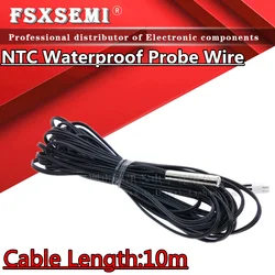 Longitud del Cable: 10m 3950 3435 3470 2K 5K 10K 15K 20K 50K 100K 1% termistor NTC Sensor de temperatura para acondicionador de aire refrigerador