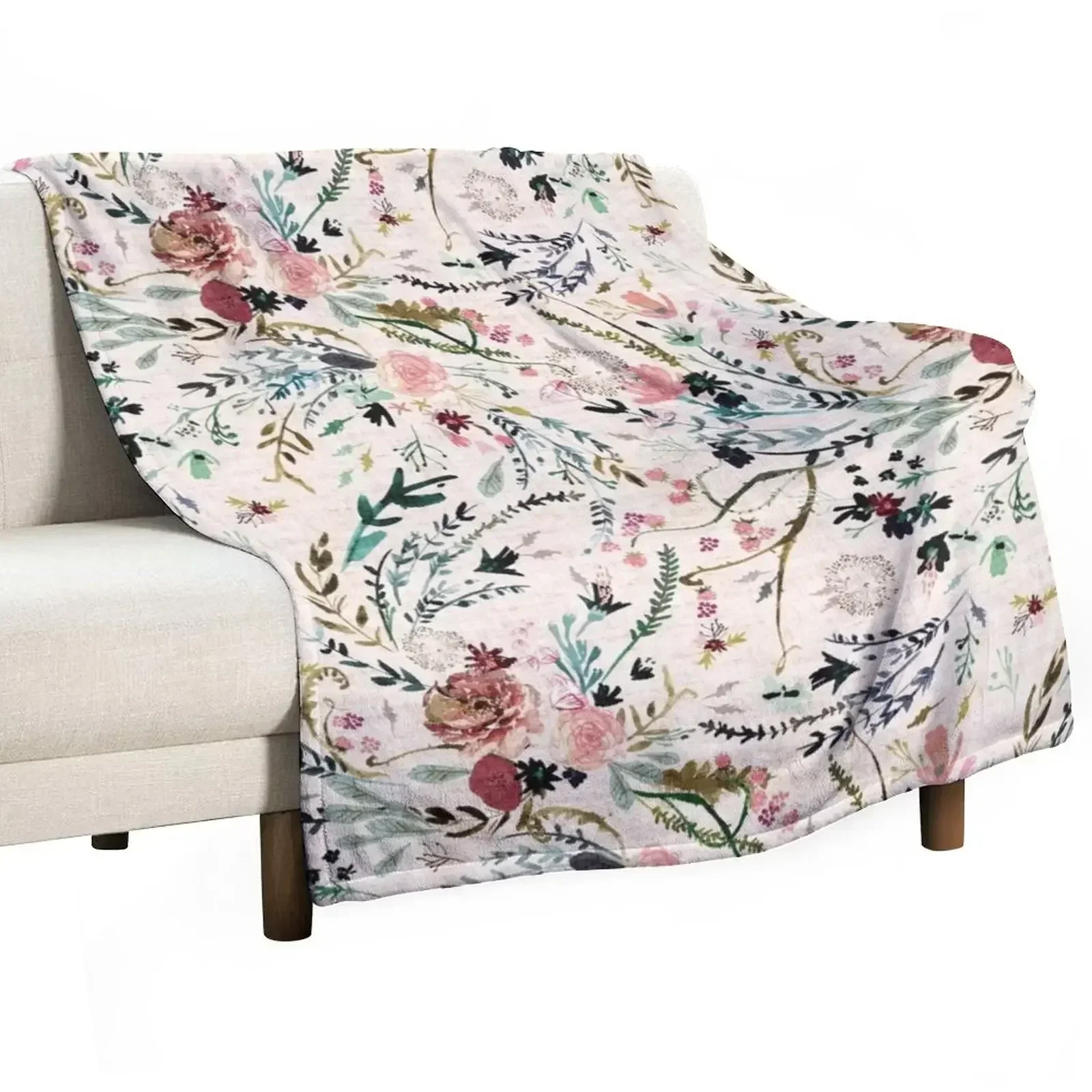 Fable Floral Throw Blanket Decorative Beds Decoratives Blankets For Sofas christmas gifts Blankets