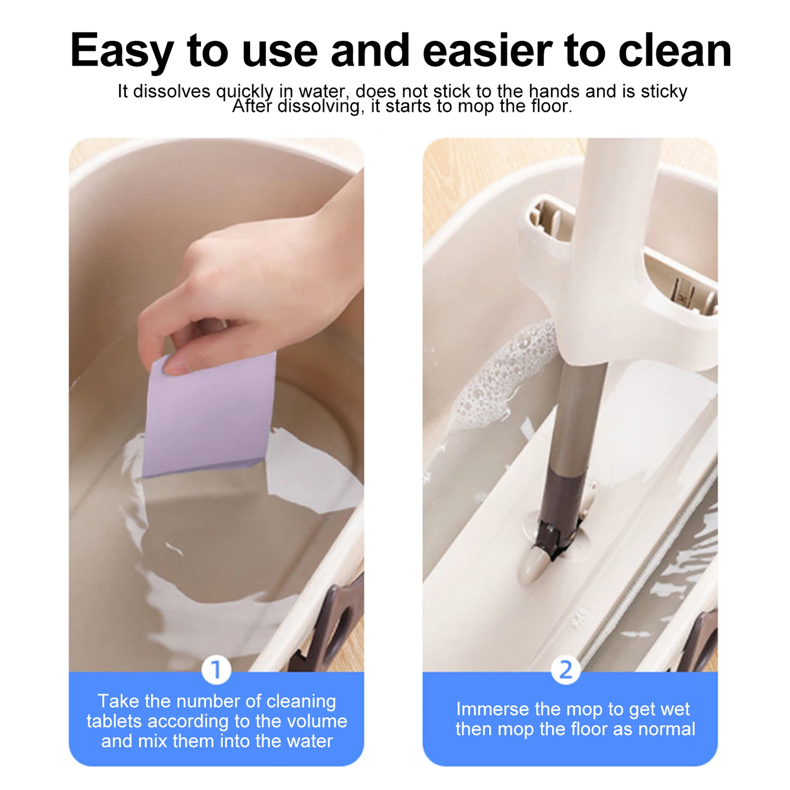 30pcs Floor Cleaner Cleaning Sheet Mopping The Floor Wiping Wooden Floor Tiles Detergents Water-Soluble Floor Cleaning Sheets