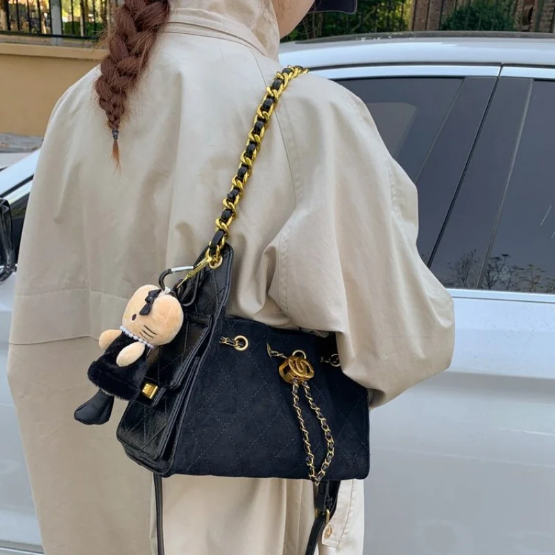 

Simple Casual Shopper Bag Large Capacity For Everyday Use Women Messenger Purse Solid Color Minimalist Elegance