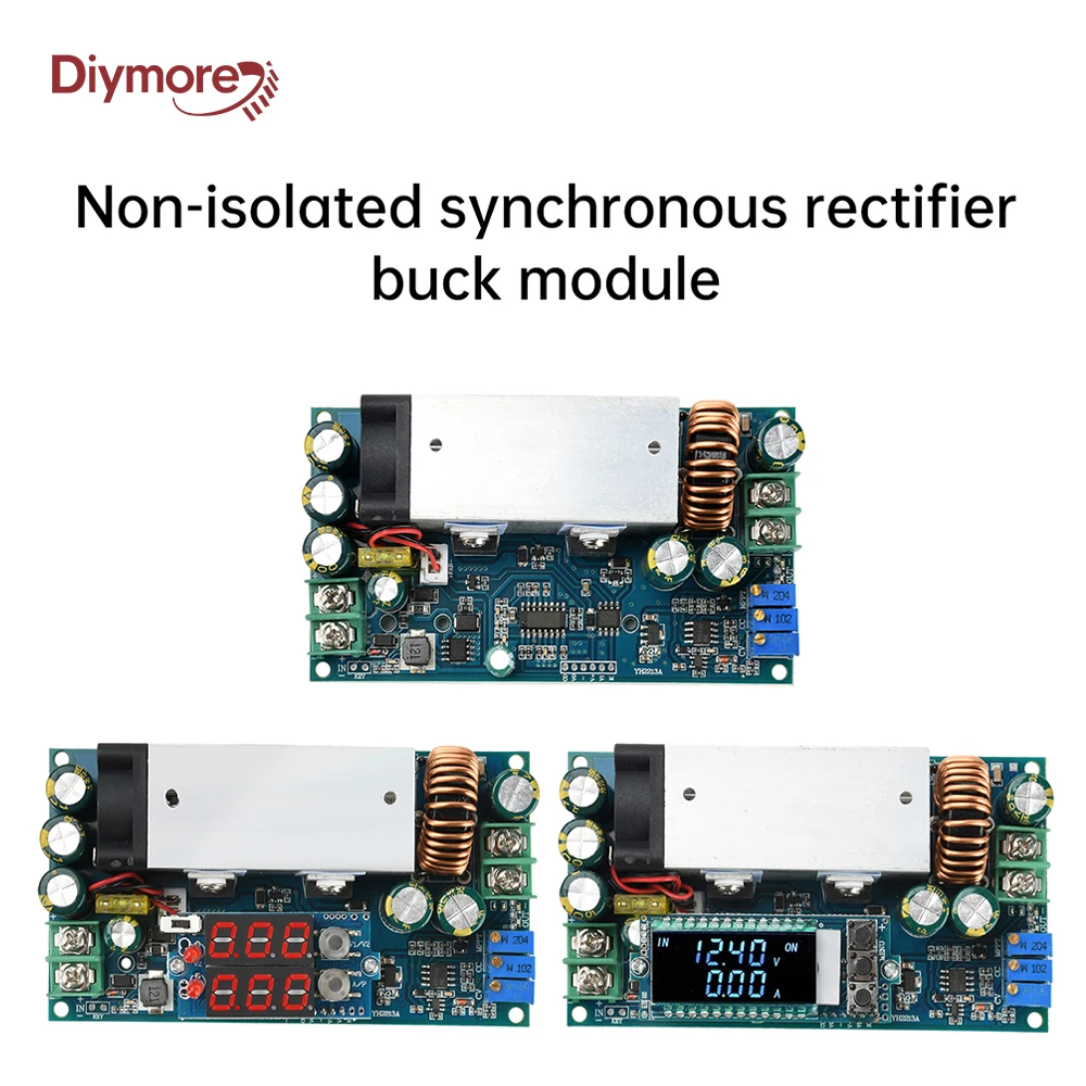DC 10-75V 20A Adjustable Buck Module MPPT Solar Constant Voltage Current Charging Module With Display Temperature Control Fan