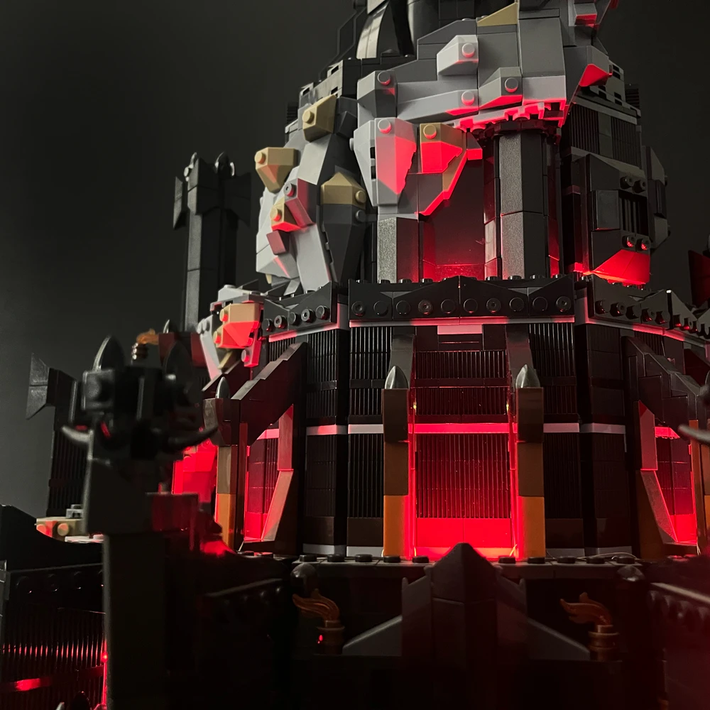 Kit de luz LED BYB para LEGO 10333 Senhor dos Anéis: Barad Dur Sauron Dark Tower Castle Controle Remoto (modelo não incluído)