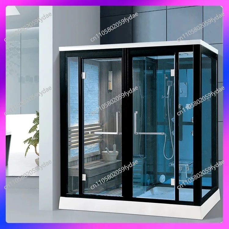 Sauna steam room Family dry steam shower room Modern and convenient