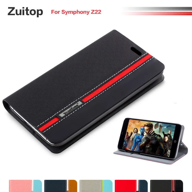 Cowboy PU Leather Phone Bag Case For Symphony Z22 Flip Case For Symphony Z22 Business Case Soft Silicone Back Cover