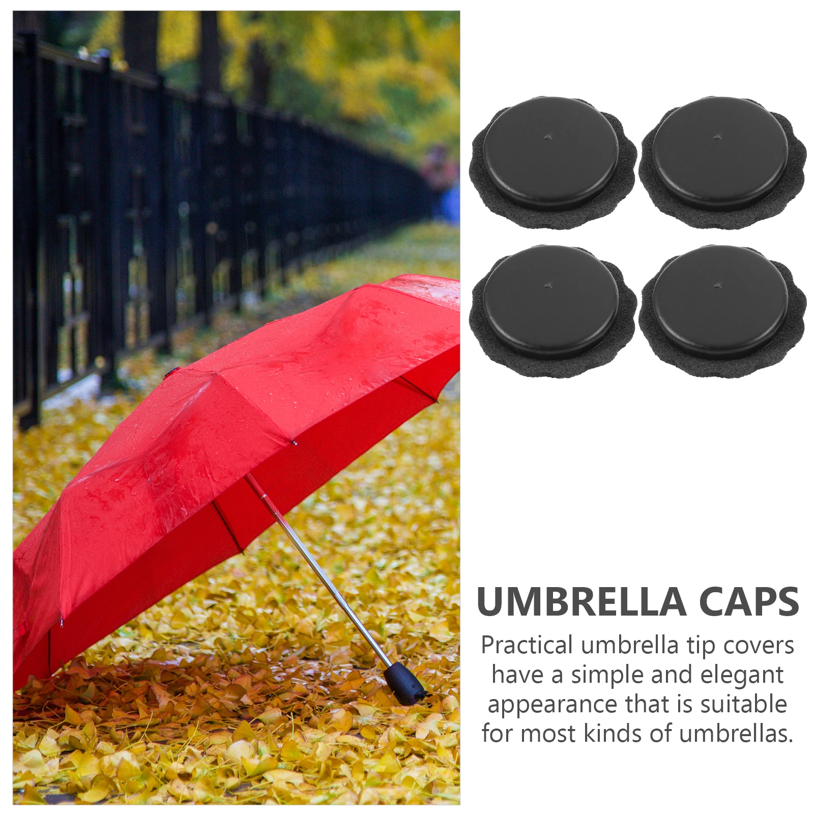 

4pcs Umbrella Tip Covers Replacement End Caps For Folding Umbrellas Durable Umbrella Accessories Repair Parts Sun Rain Shelter